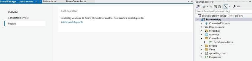 Publish profile
